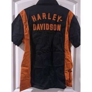 Harley Davidson Men's‎ Medium Button-Up Shirt Black NWT Fast Shipping! Pockets